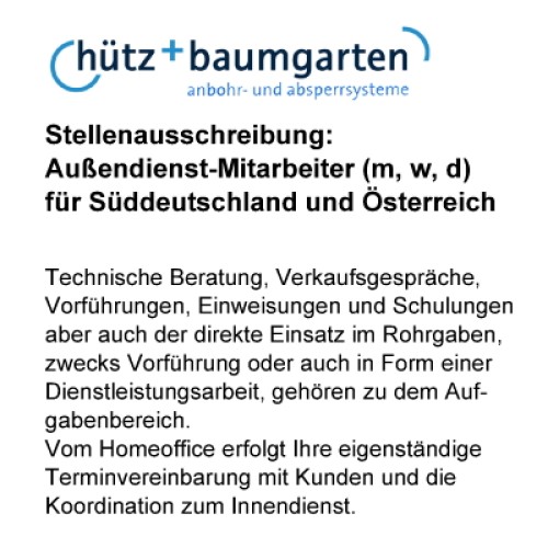 Aussendienst Stellenanzeige Ausschnitt